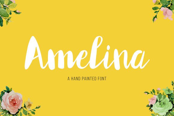 Amelina: A Hand-Painted Script Typeface for Elegant Brand Identity