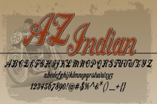 AZ Indian Typeface for Retro Campaign Design