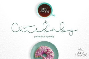 Cute Baby Font for Handmade Labels, Invitations, and Crafts