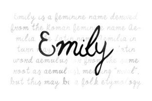 Emily Script Handwritten Font Review for Editorial Design