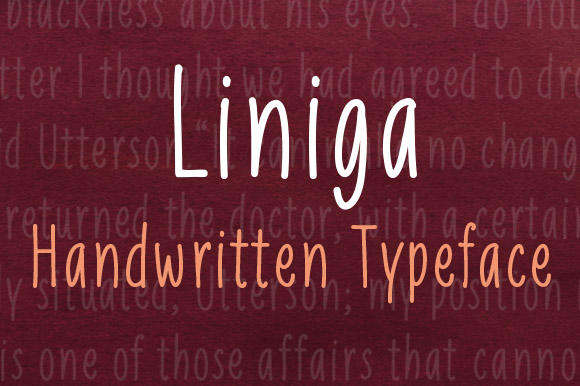 Liniga Handwritten Font for Crafts and Branding