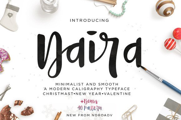 Naira Script: A Modern Calligraphy Typeface for Boutique Branding