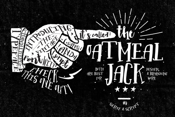 Oatmeal Jack: A Hand-Lettered Serif Duo for Campaign Design
