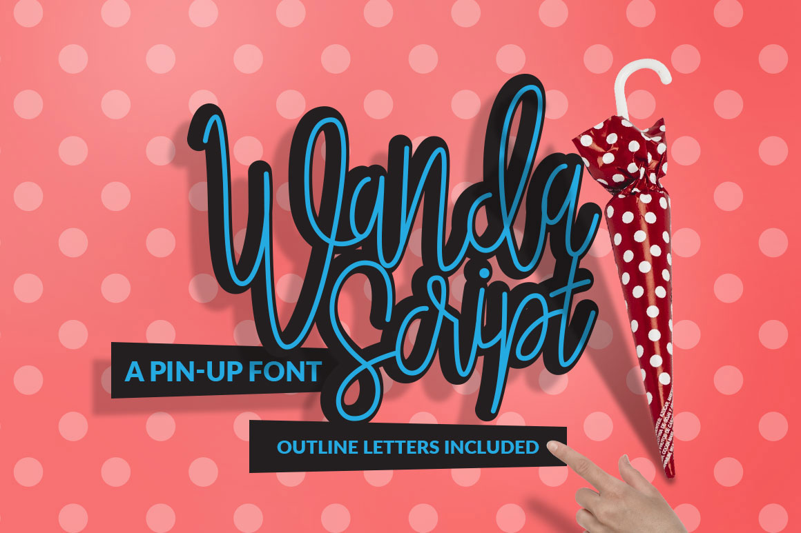 Wanda Script: A Modern Pin-Up Typeface for Retro Web Design