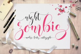 Zombis Night: A Handdrawn Calligraphy Typeface for Editorial Design